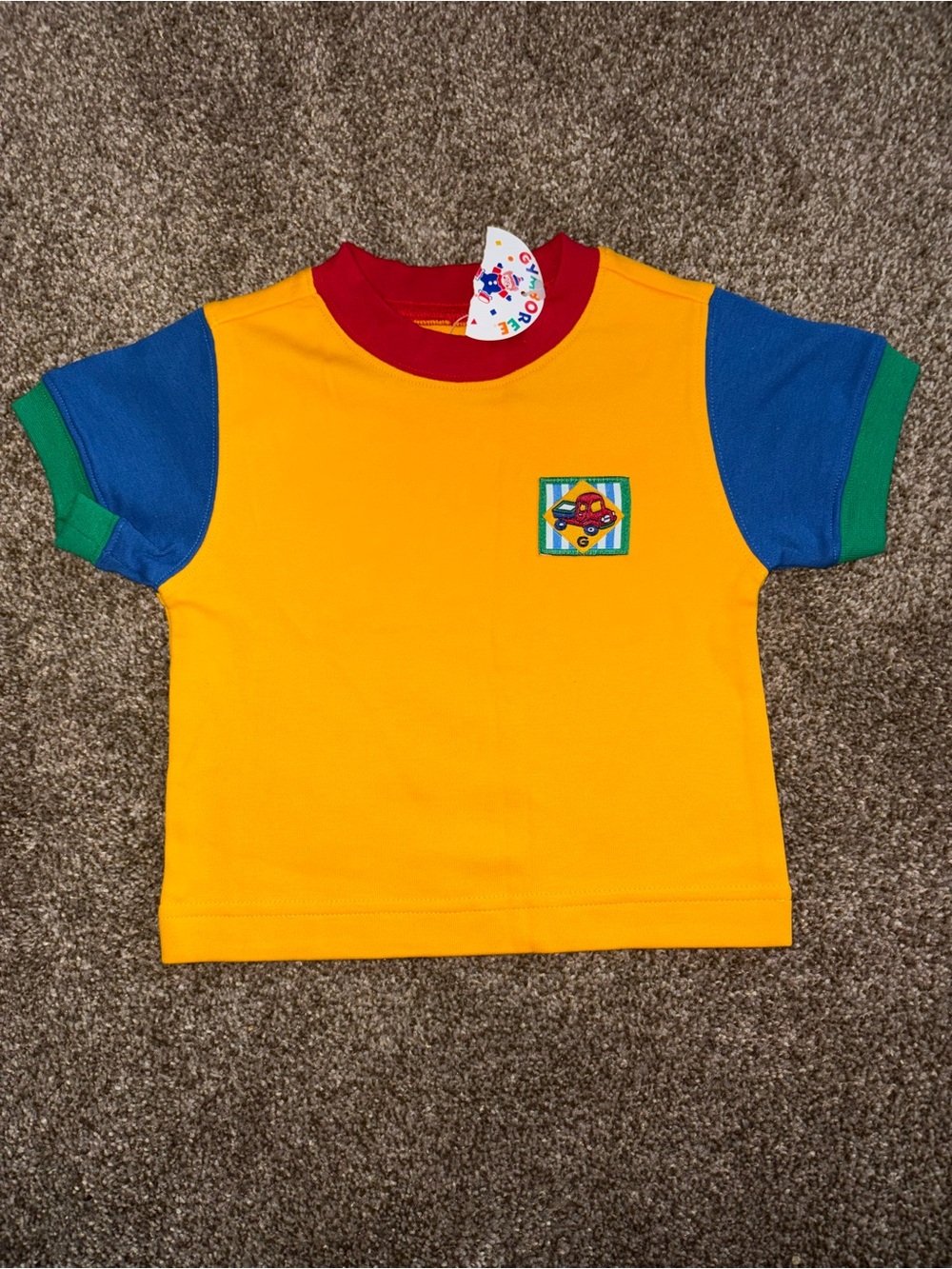 Vintage 90s Gymboree kids Short Sleeve Colorblock Tee